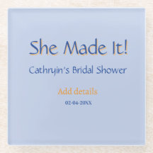 SHE MADE IT BRIDAL SHOWER BLUE ORANGE STYLISH TREN
