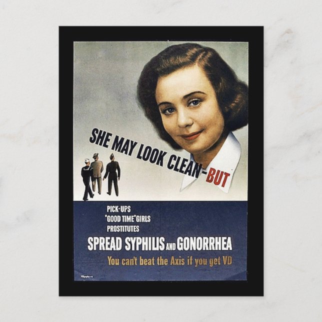 She May Look Clean - But Postcard (Front)