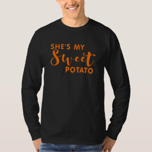 She My Sweet Potato I Yam Thanksgiving Valentine D T-Shirt