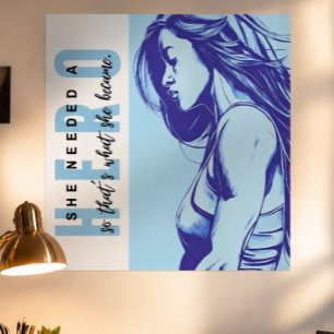 She Needed a Hero Poster (AI Generated Design)