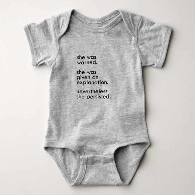 she persisted baby bodysuit (Front)