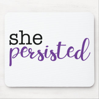 She Persisted (black/purple) Mouse Mat
