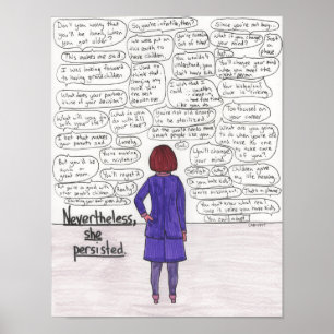 She Persisted (Childfree) 11x14 Poster