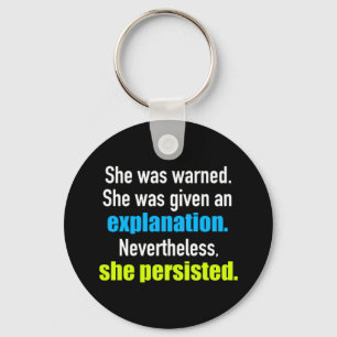 She Persisted Elizabeth Warren Key Ring