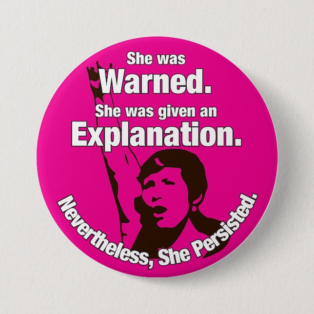 "She Persisted!" Pin (Front)