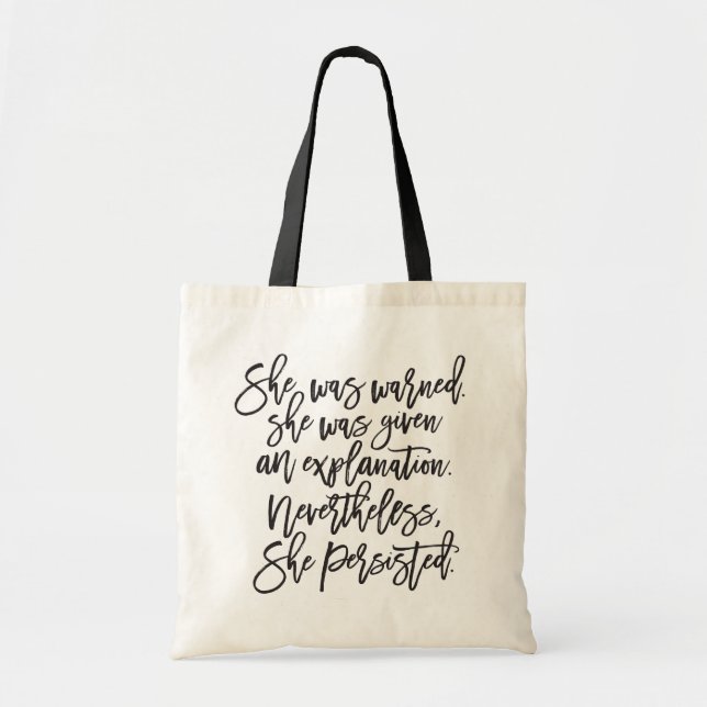 She persisted tote bag (Front)