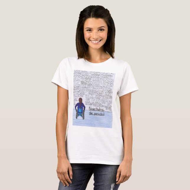 She Persisted (Wheelchair) T-Shirt (Front Full)