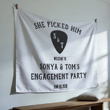 She Picked Him! Guitar Engagement Party Welcome