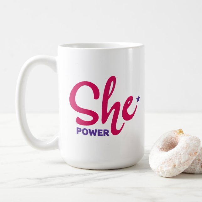She Power Mug (With Donut)