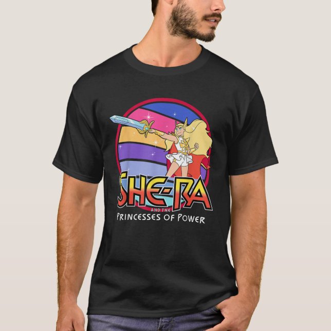 She Ra And The Princess of Power Rainbow  T-Shirt (Front)