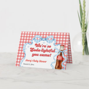 She Ready Pop Soda Baby Shower Boy Thank You Card