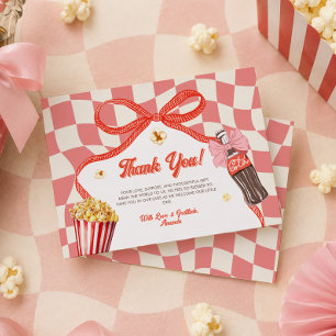 She Ready To Pop Soda Cola Pink Retro Baby Shower Thank You Card