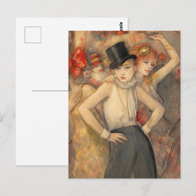 She Represents Art by Jeanne Mammen Postcard (Front/Back)