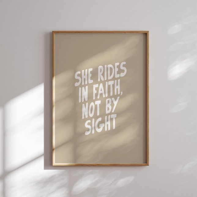 She Rides in Faith Not by Sight Western  Poster (Creator Uploaded)