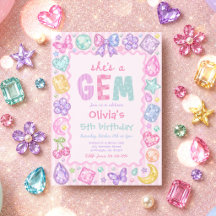 She’s a Gem Whimsical Gemstone Jewel Birthday
