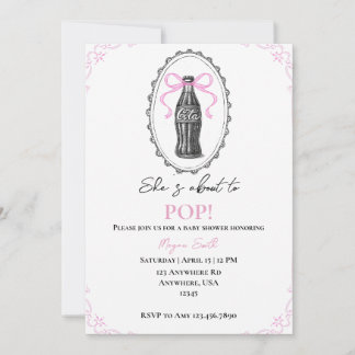 She’s About To POP! Invitation