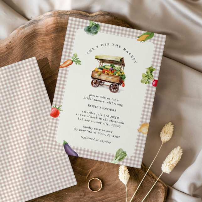 She’s Fresh Off The Market Bridal Shower Invitation (Creator Uploaded)