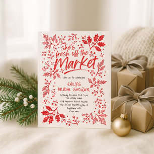 She’s Fresh off the Market Christmas Bridal Shower Invitation