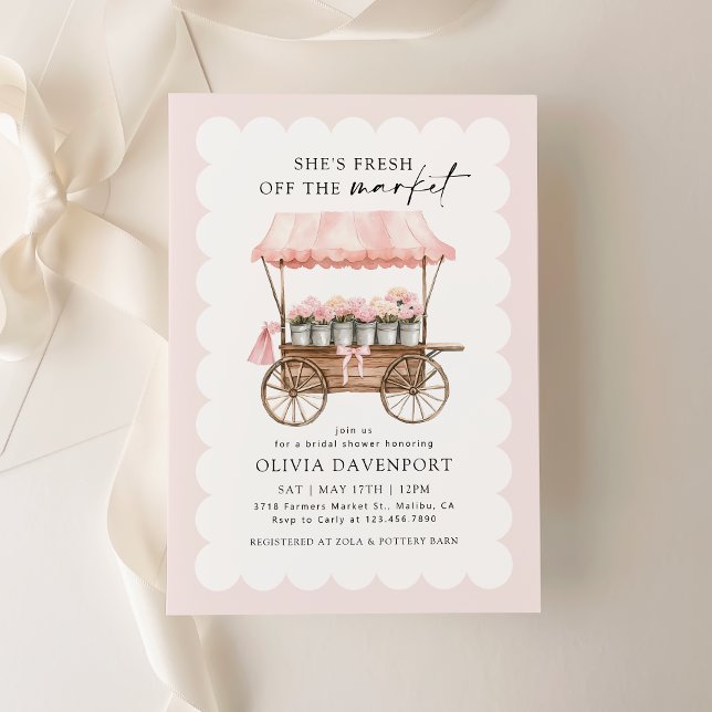 She’s Fresh Off the Market Floral Bridal Shower Invitation (Creator Uploaded)