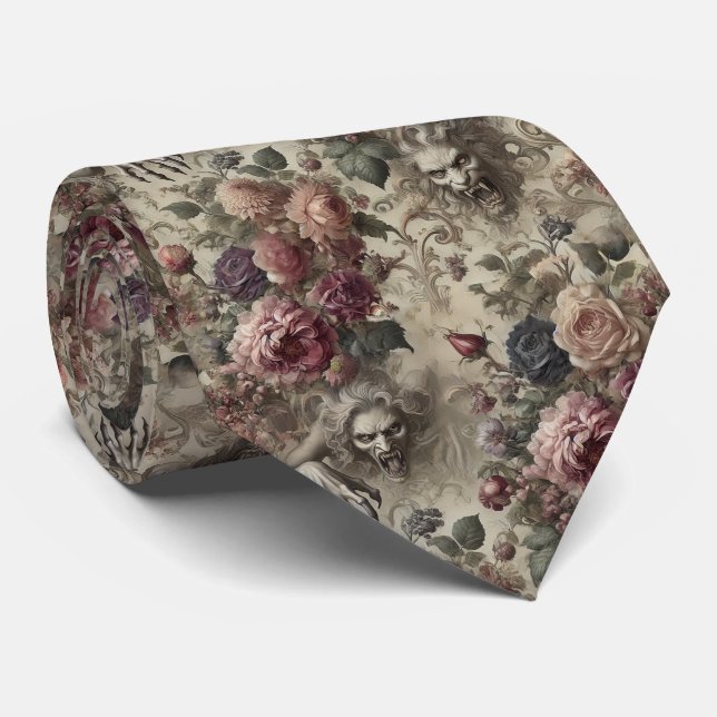 She’s Got Claws – Gothic Victorian  Tie (Rolled)