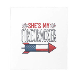 She’s My Firecracker Patriotic Couple Design_1 Notepad