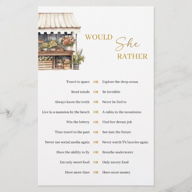 She’s Off The Market Would She Rather Game (Front)