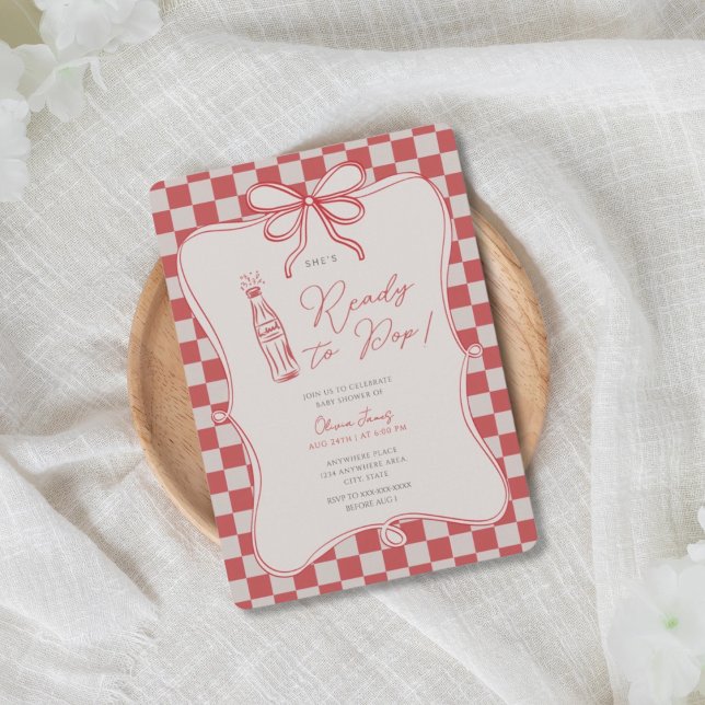 She’s ready to pop baby shower invitation (Creator Uploaded)