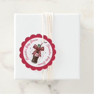 She’s Ready to Pop Cola Bottle Baby Shower Favour Tags