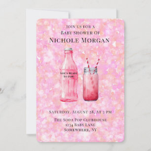 She’s Ready To Pop Girl Baby Shower Invitation