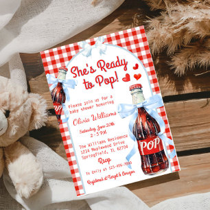 She’s Ready to Pop Soda Baby Shower Invitation