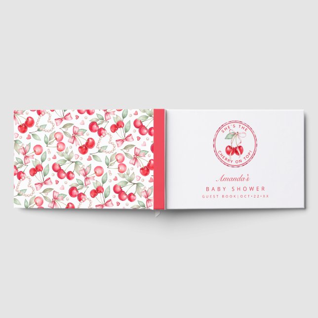 She’s the Cherry on Top Baby Shower Guest Book (Full)