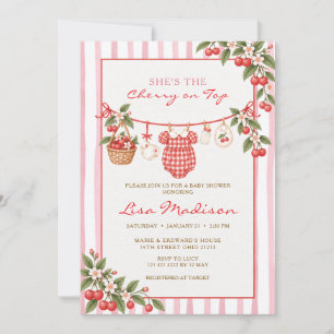 She’s the Cherry on Top Baby Shower Invitation