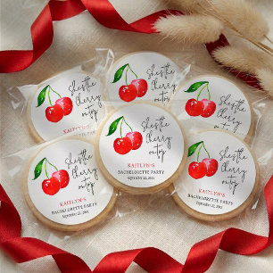 She’s the Cherry on Top Bachelorette Party Favour Classic Round Sticker