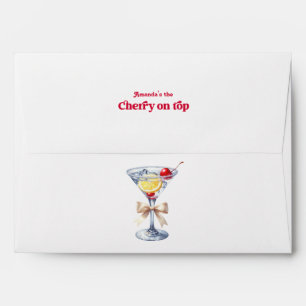 She’s the Cherry on Top Martini Birthday Party Envelope