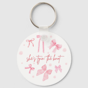 She’s Tying the Knot Bachelorette Design Cute Key Ring