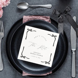 She’s Tying the Knot Black Bow Napkins