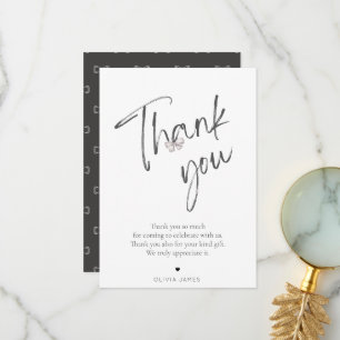 She’s tying the knot bridal shower thank you card