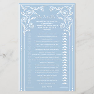 She Said, He Said Cute Wedding Game Printable
