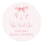 She Said Oui Bridal Shower Sticker