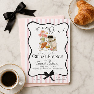 She Said Oui Parisian Bridal Shower Brunch Invitation