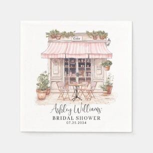 She Said Oui Yes Paris French Cafe Bridal Shower Napkin