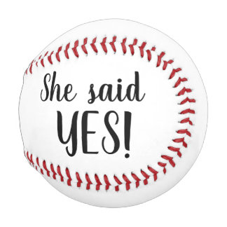 She said yes! Baseball for the Groom