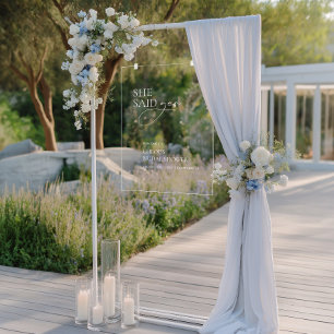 She Said Yes Bridal Shower Acrylic Welcome Sign