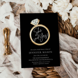 She Said Yes Bridal Shower Invitation