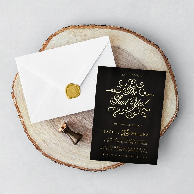 She said Yes Confetti Celebratory Gold (Creator Uploaded)