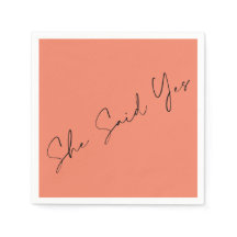 She Said Yes, Elegant Typography Coloured Backgrou