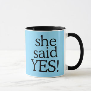 She Said Yes!!!!! Engagement Celebration Design Mug