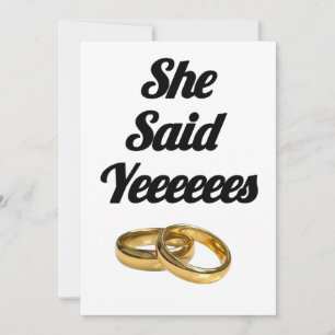 She Said Yes Engagement Invitation – Heart Theme