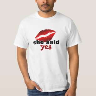 she said yes engagement shirt