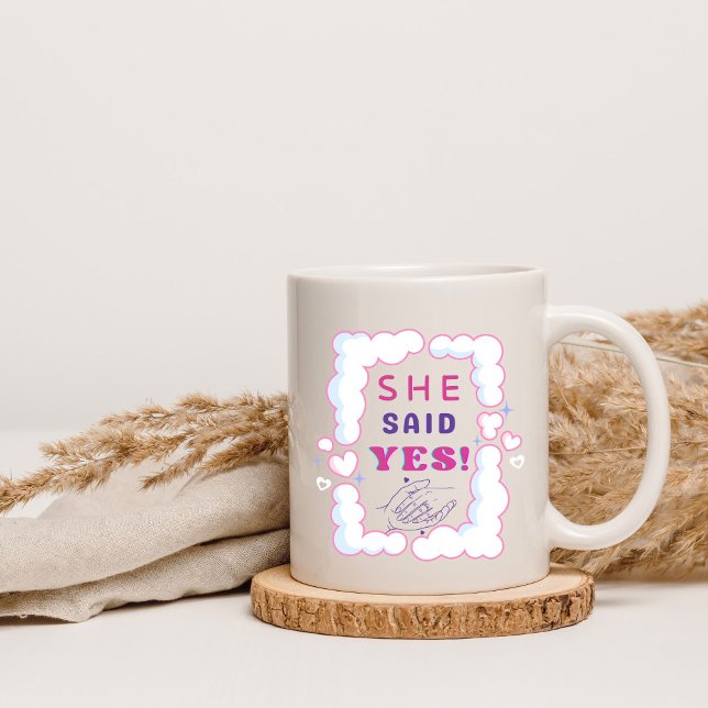 She Said Yes Husband Wife Announcement Coffee Mug (Creator Uploaded)